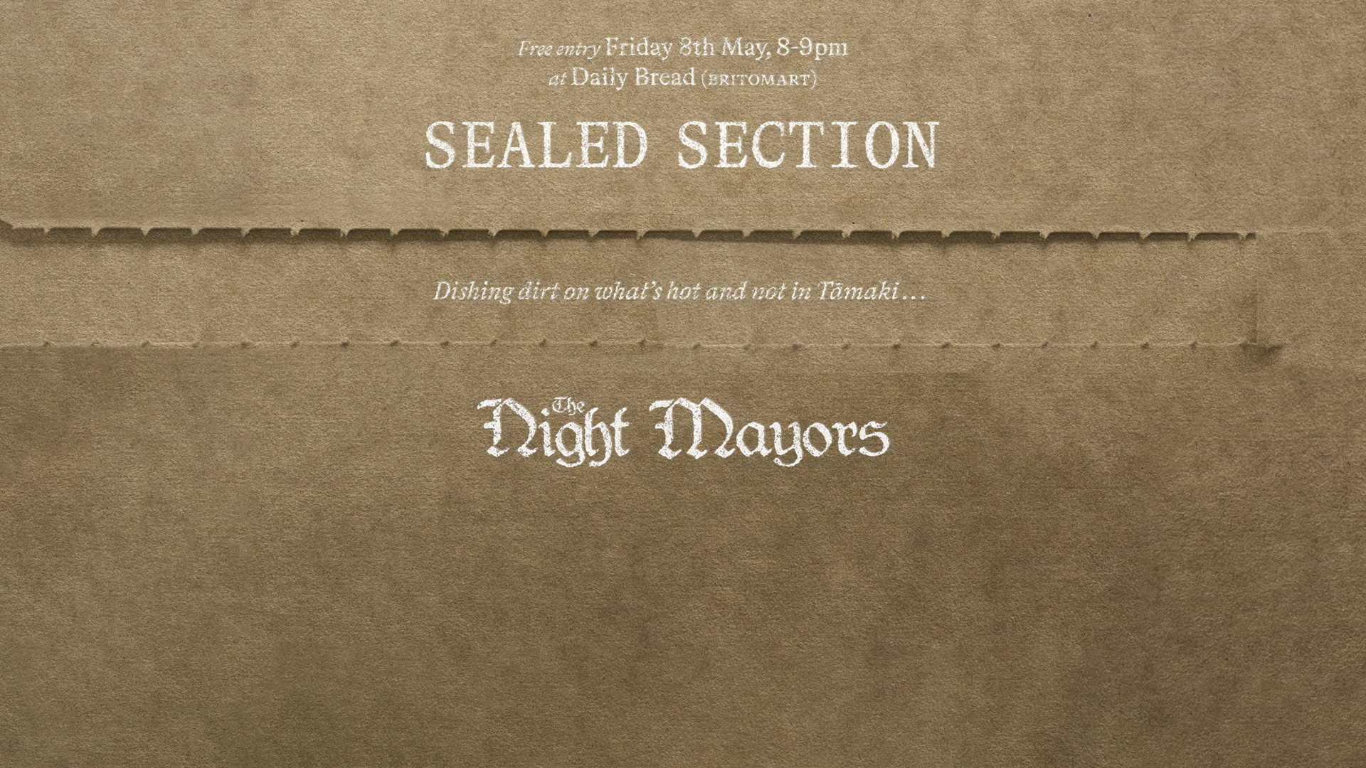 Britomart Streetside x Night Mayors present: Sealed Section