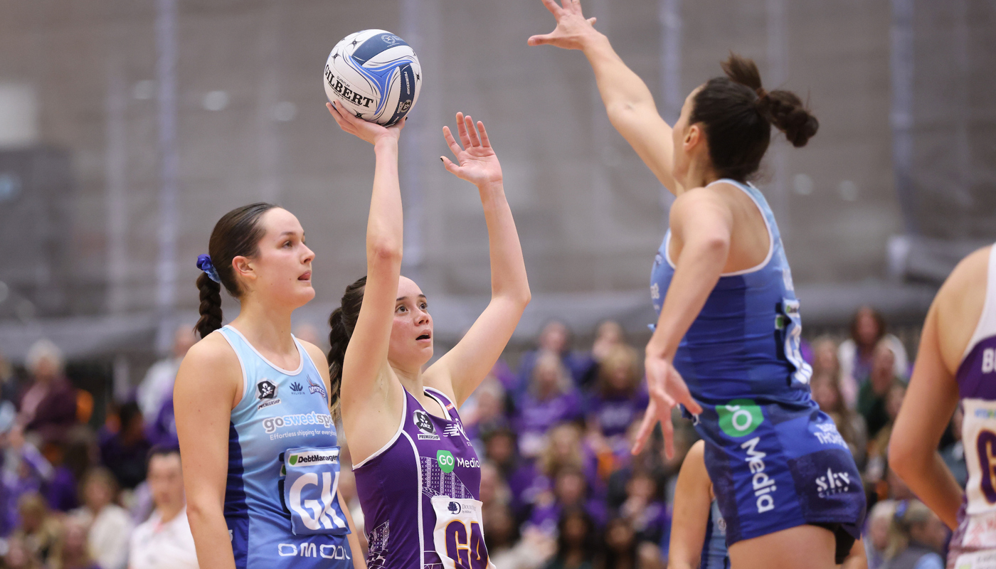 Stars GA attempting to shoot the ball.