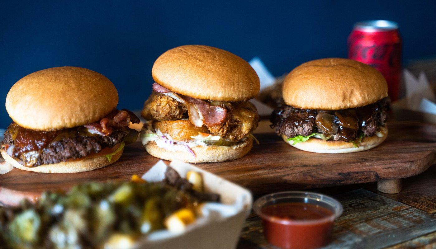 A platter of delicious burgers from Ziggle in Auckland.