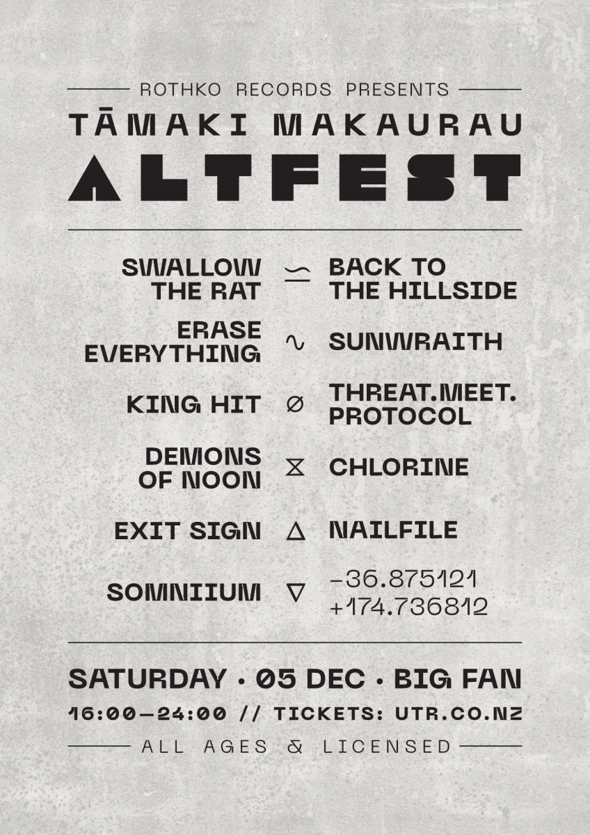 Rothko Records presents Tāmaki Makaurau ALTFEST