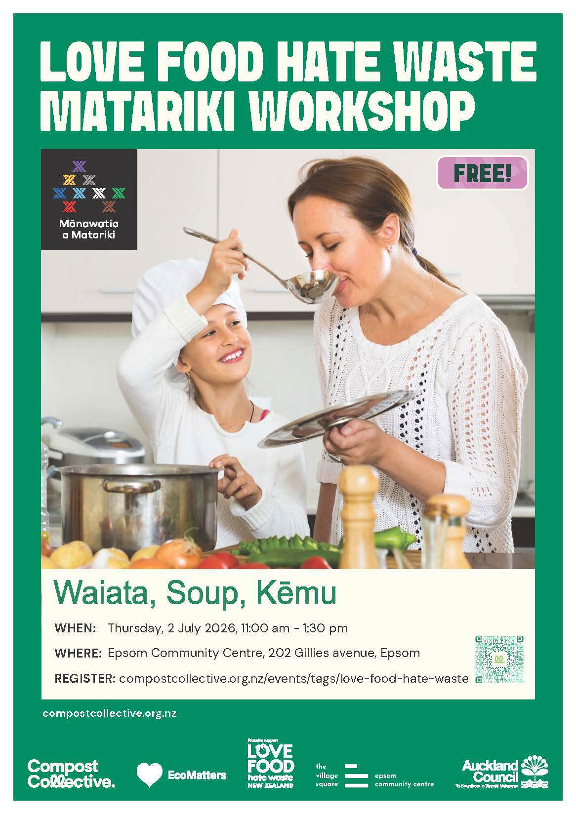 Free Love Food Hate Waste Matariki Workshop
