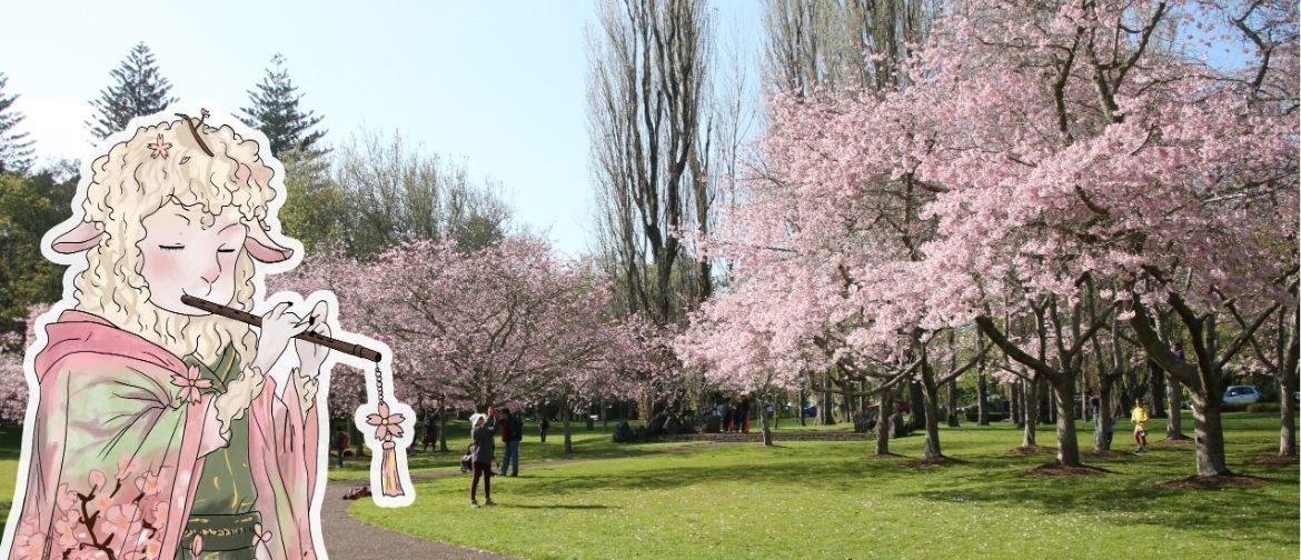 Sakura Sheep: Cherry Blossom Photo Op