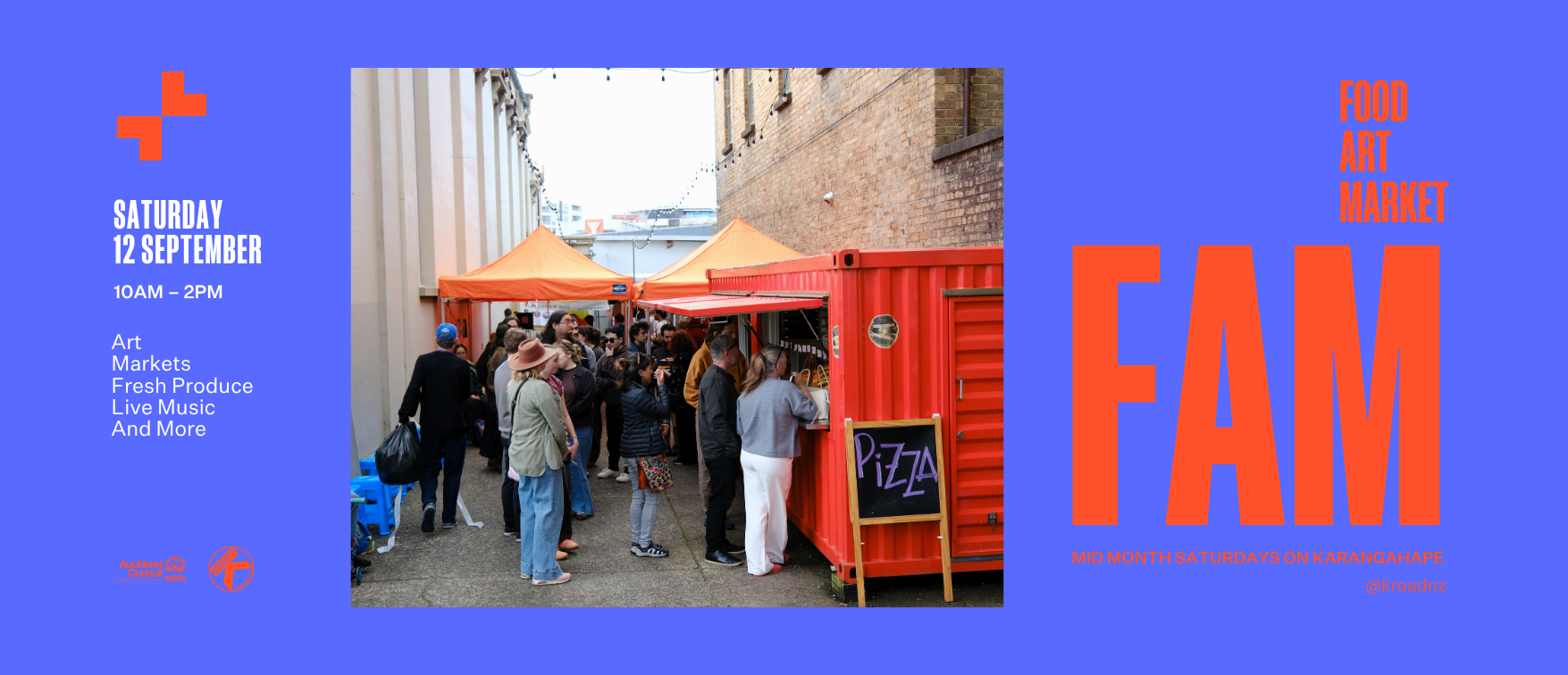 FAM Saturday Markets Return to K Road with a Giant Paper Plane