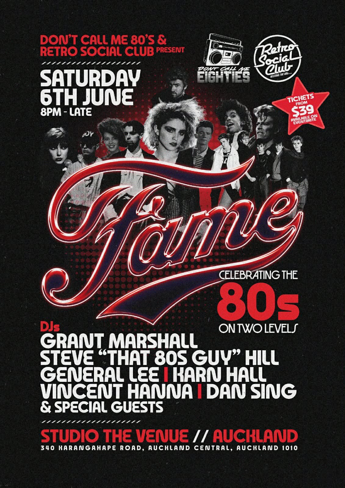 Fame. Celebrate The Music of the Most Magnificent Decade, The 80s!!