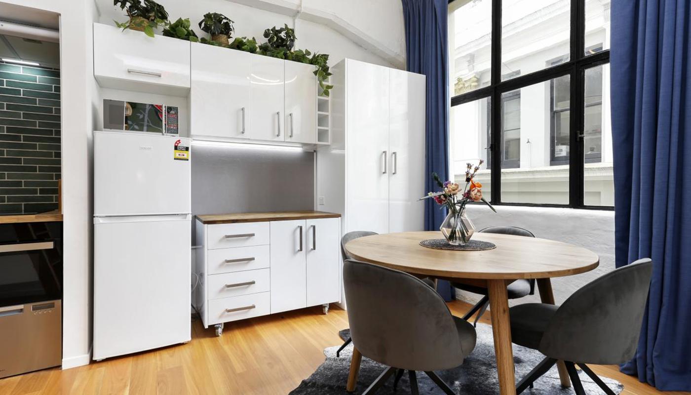Kitchen and dining area