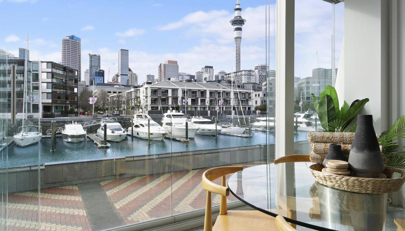Gorgeous Sky Tower views from the balcony.