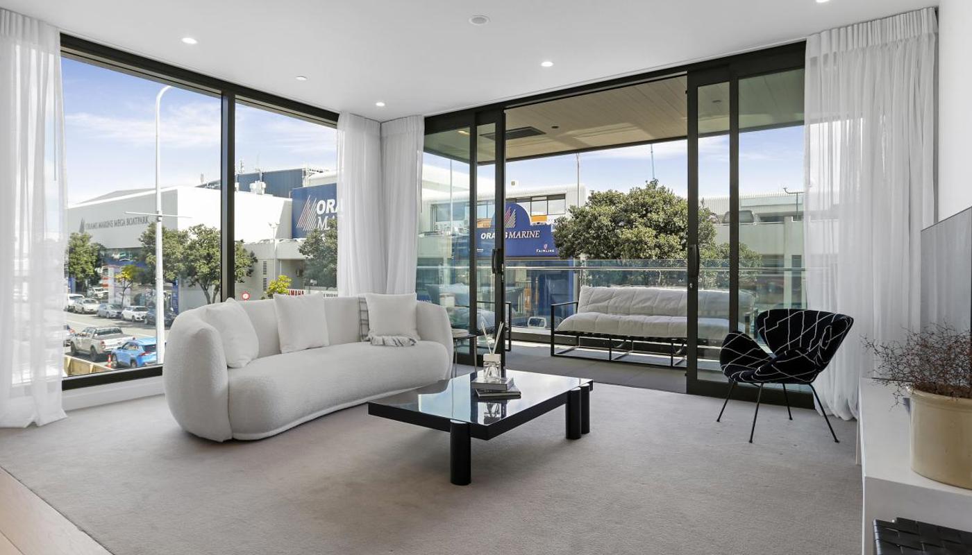 Spacious living room area.