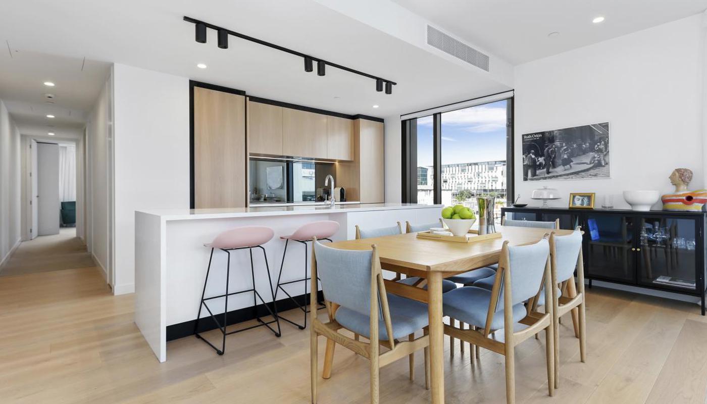 Dining and kitchen area.