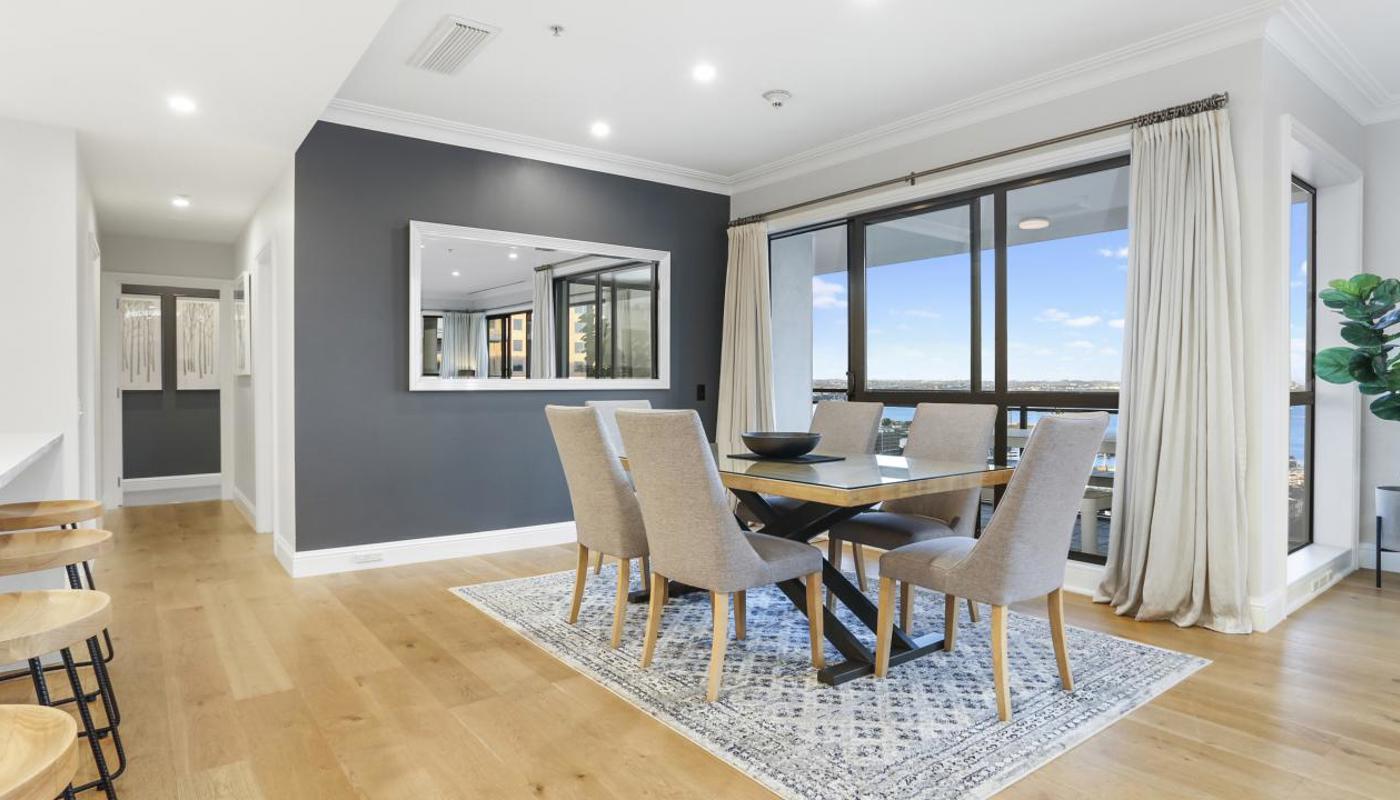 Spacious dining area