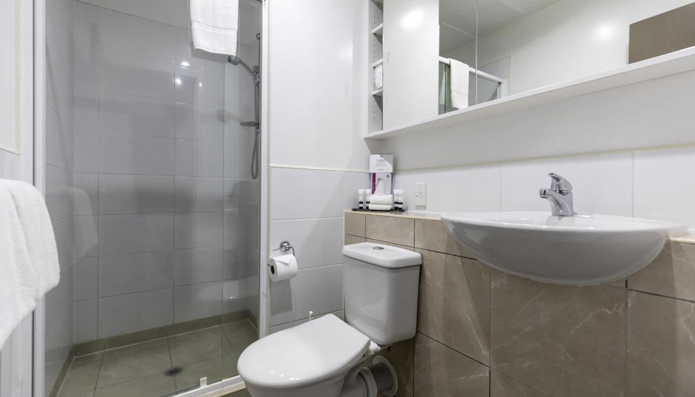 Well appointed bathrooms with Shower