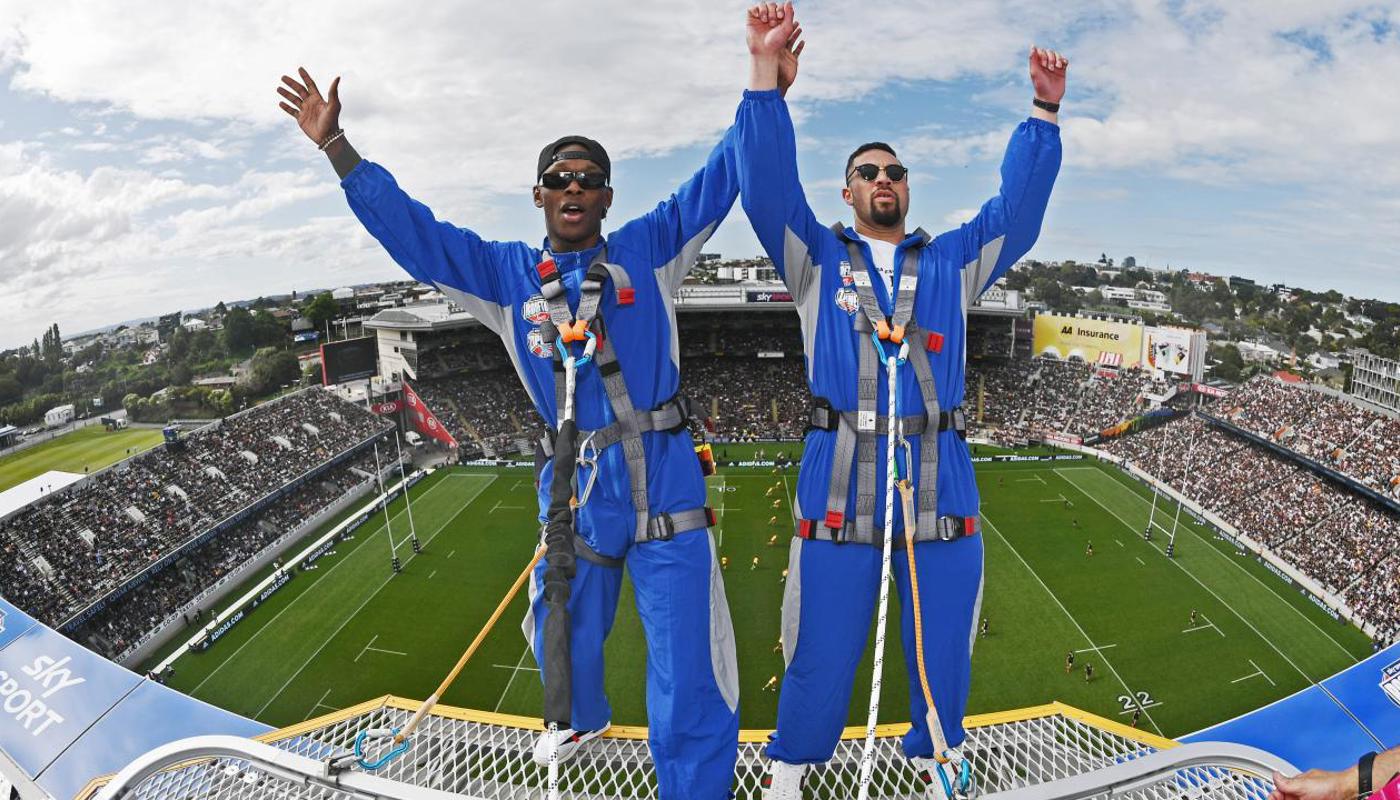 Score a photo as you hang out 34 meters above the Eden Park hallowed turf