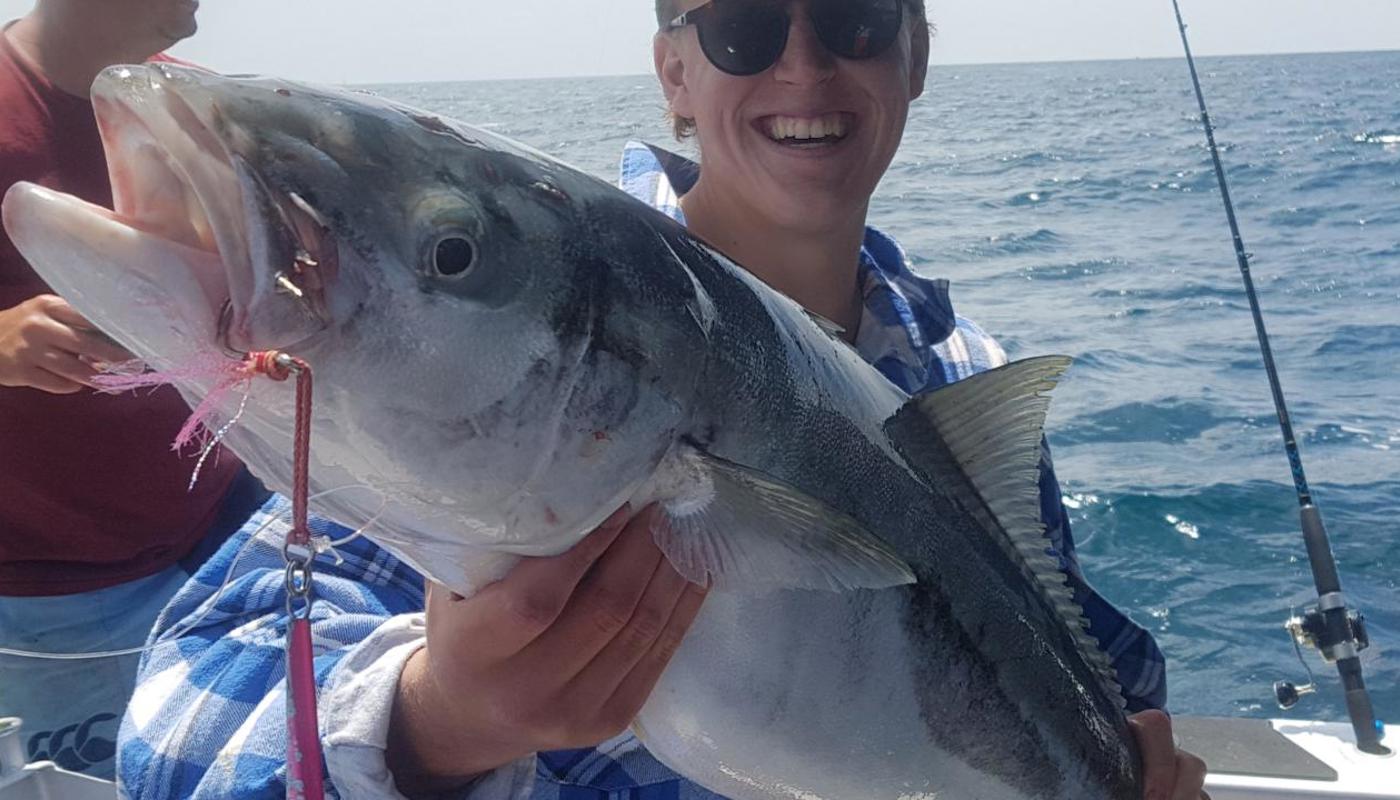 Large kingfish caught with a jig.
