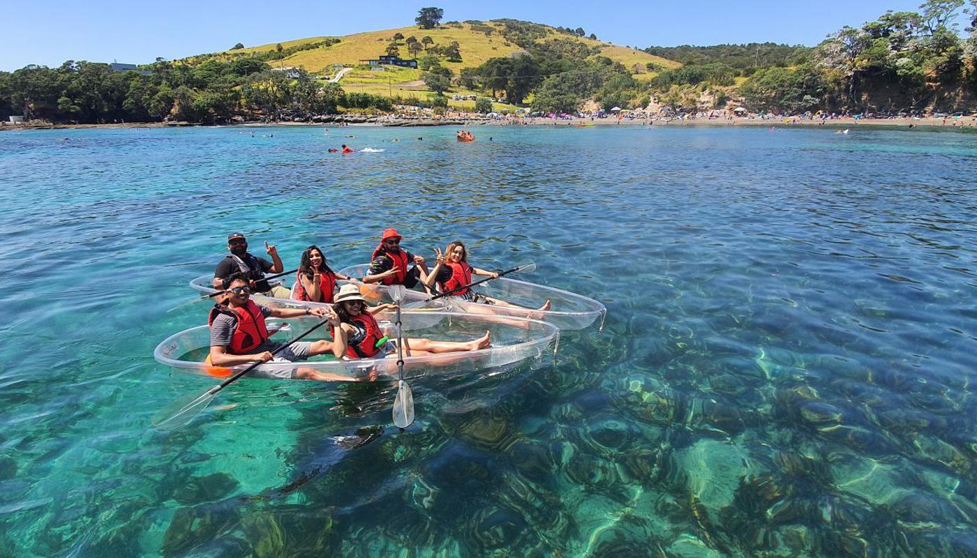 Friends enjoying a Clearyak experience on a sunny day