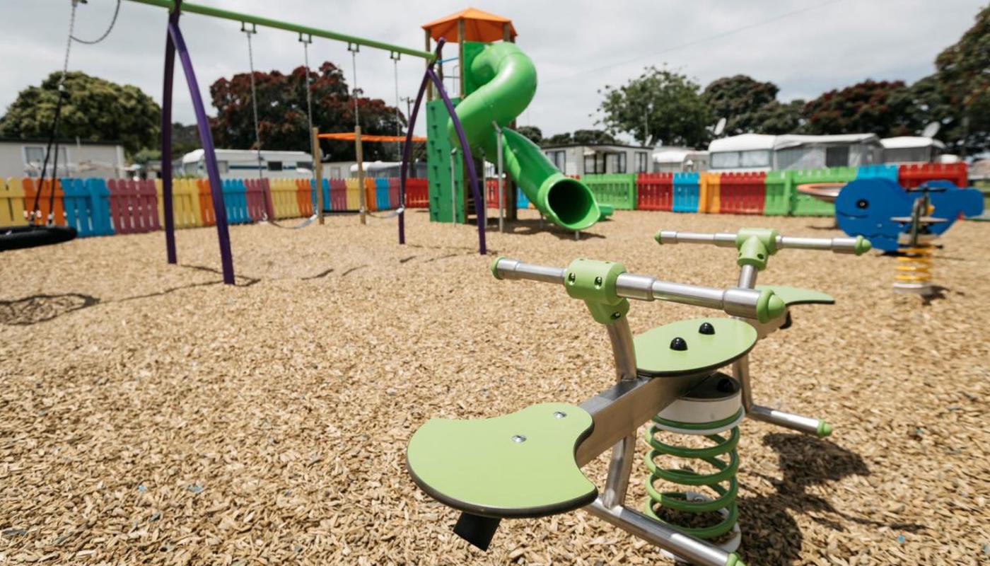 Plaground centrally located at Martins Bay Holiday Park