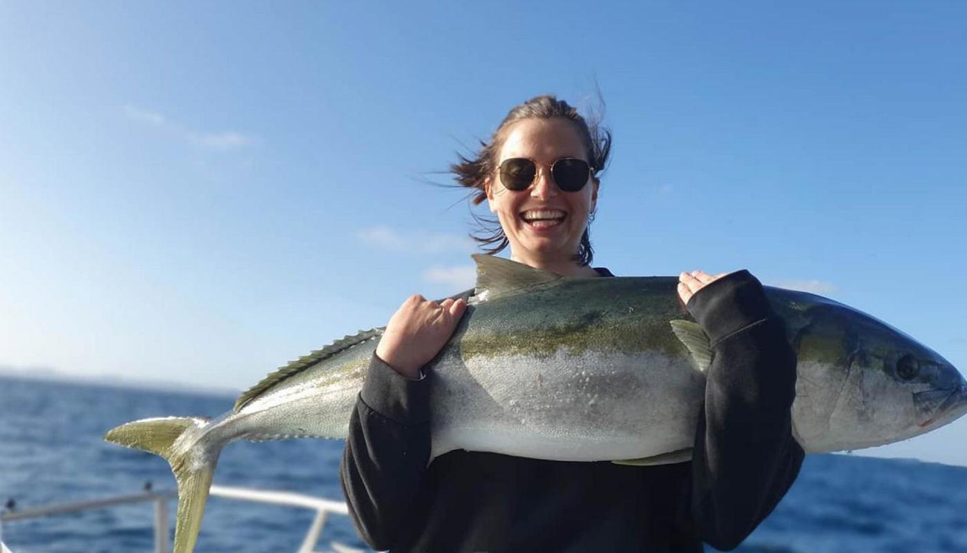 Kingfish caught on half day charter off Waiheke