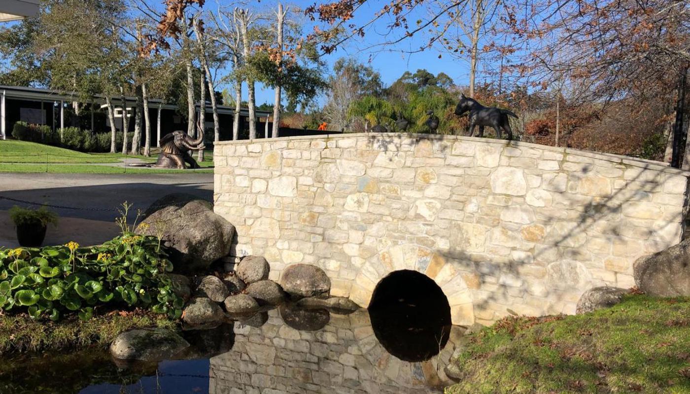 Bridge to front garden