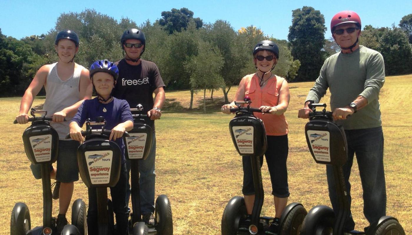 A family group enjoying their 1st Segway ride