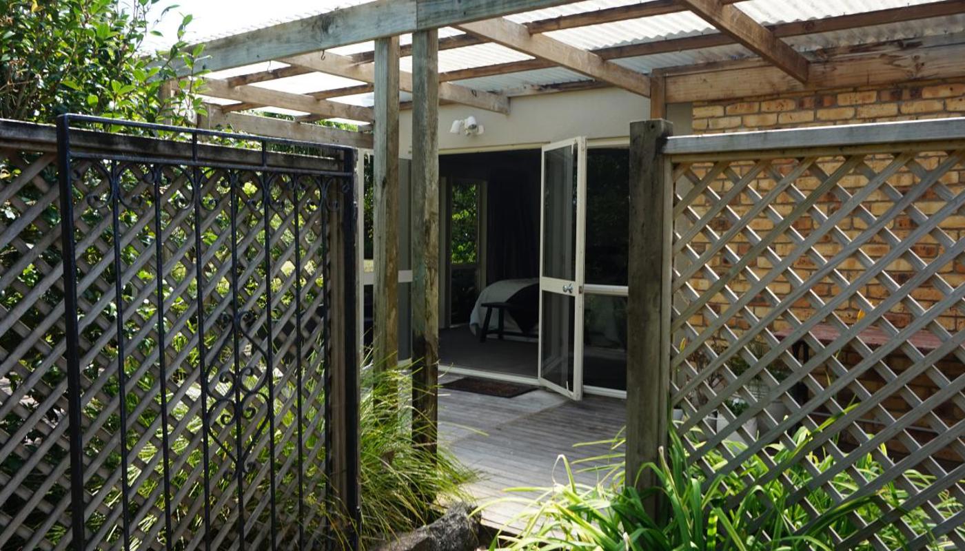 Your private covered entry to Master bedroom
