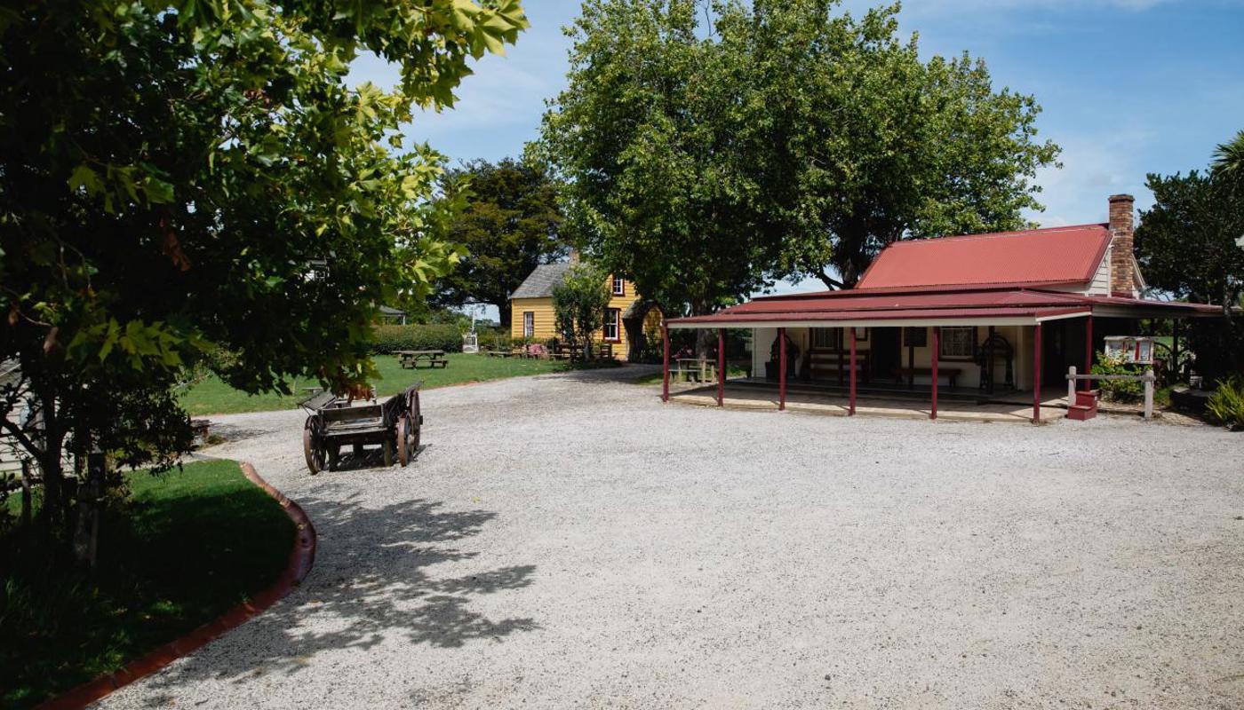 Brindle Cottage, Wagon, and Ford's Cottage in the distance.