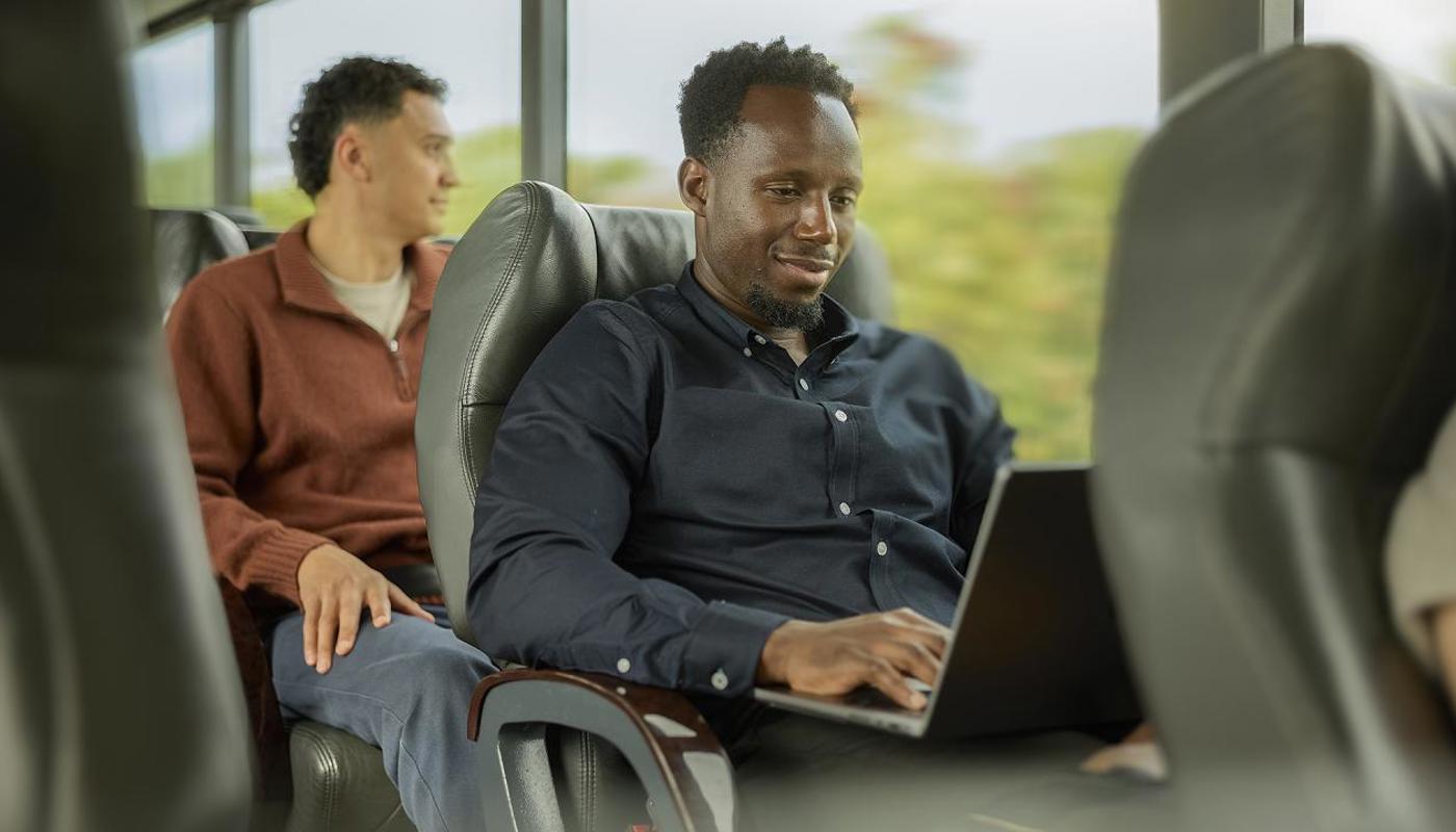 WFB (Work from Bus) with our onboard WIFI and power outlets for InterCity GOLD passengers.