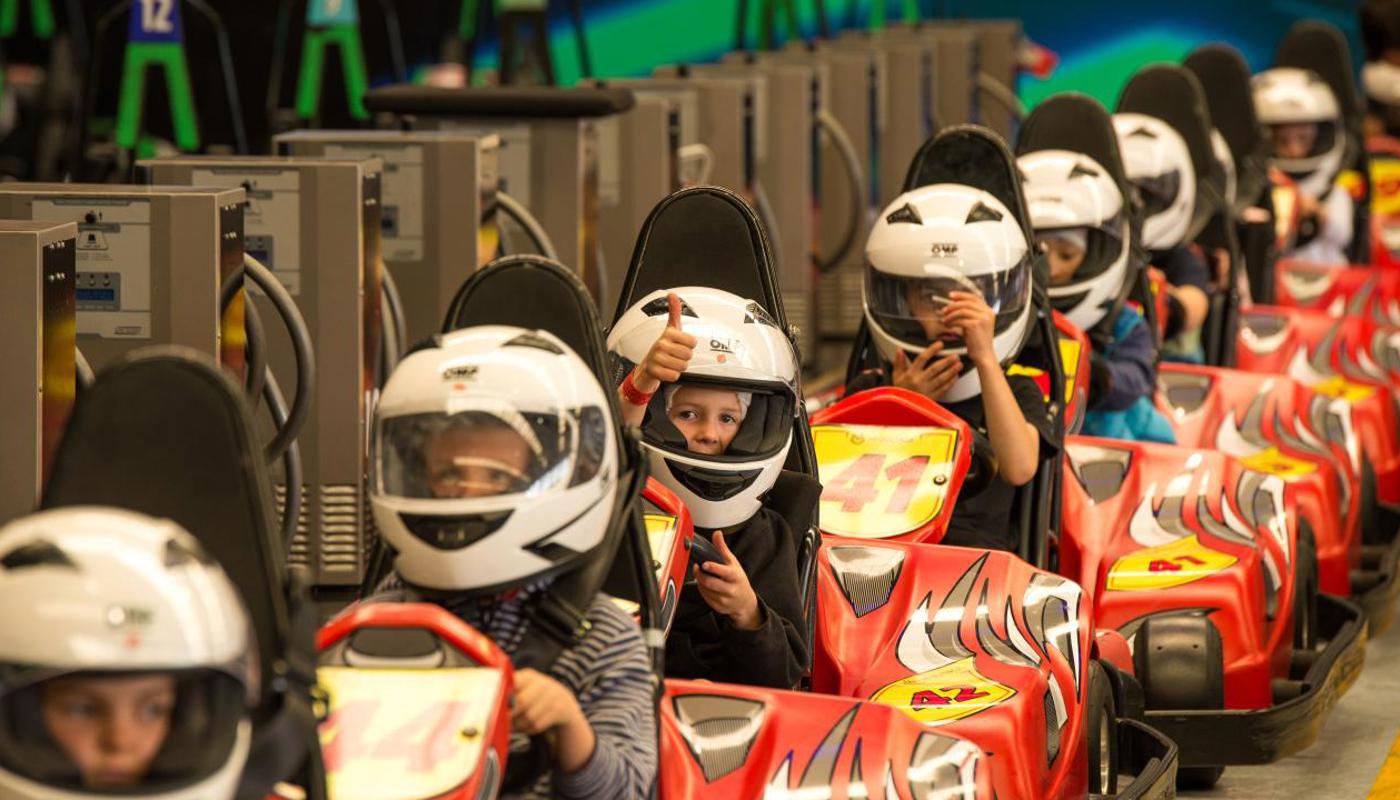 Junior karts are suitable for kids aged 7-12 and at least 120cm in height.
