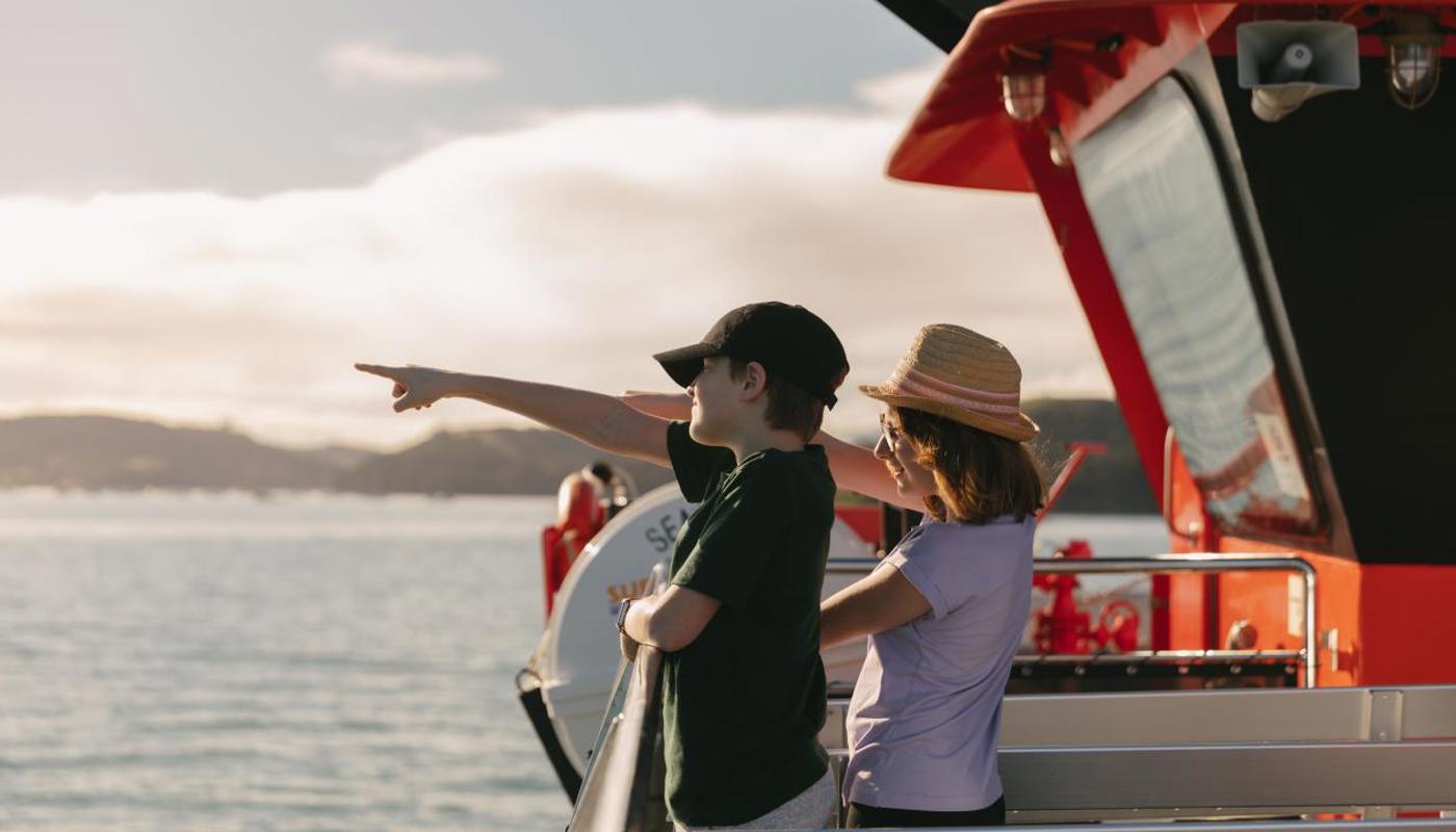 Enjoy amazing views of the Hauraki Gulf.