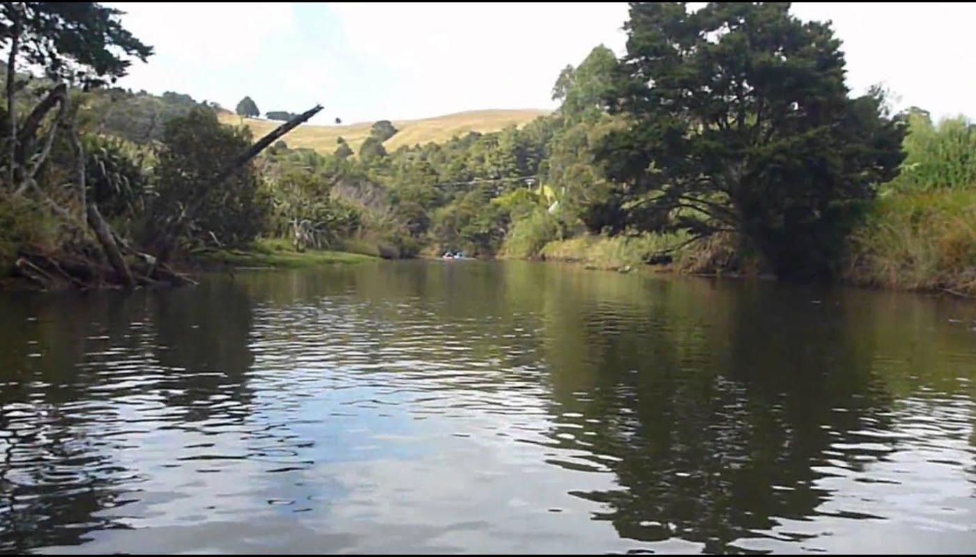 Kayaking down Puhoi River
