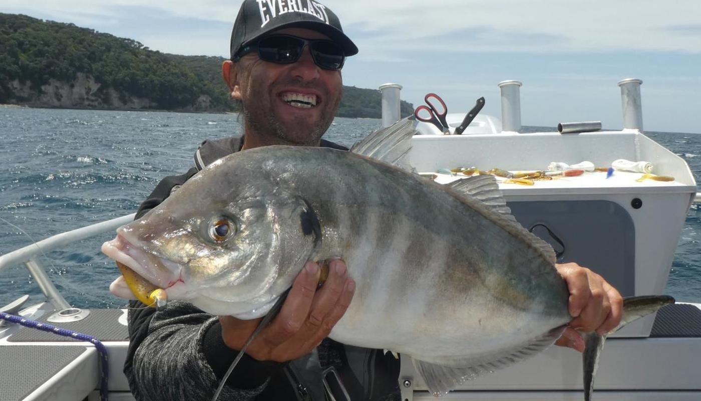 Trevally on a softbait lure