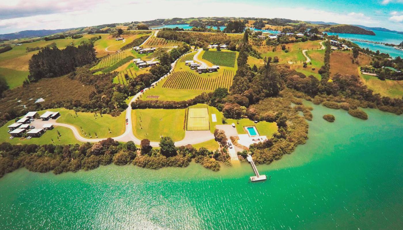 Riverside Matakana as seen from the air