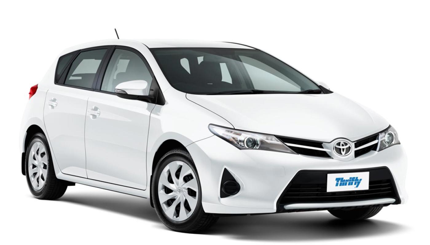Thrifty Car Rental CCAR - Toyota Corolla (or similar). 5 star ANCAP safety rated.