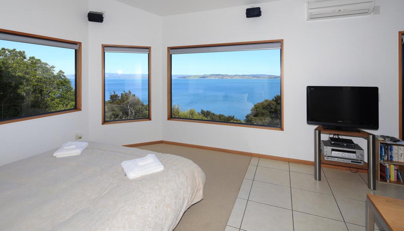 Crosstrees Chalet - View from the bedroom (Super King bed).