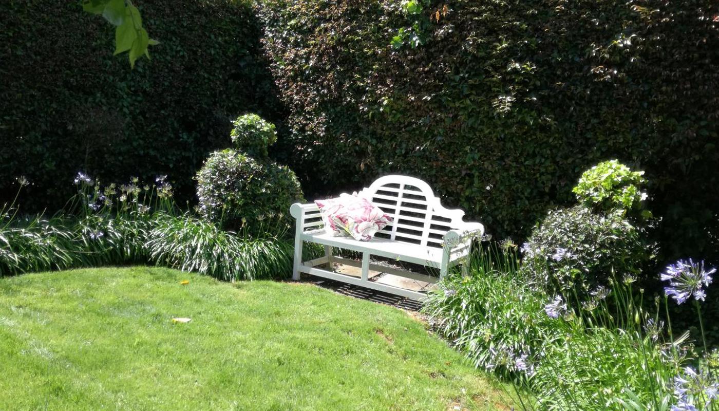 A peaceful spot in the front garden.