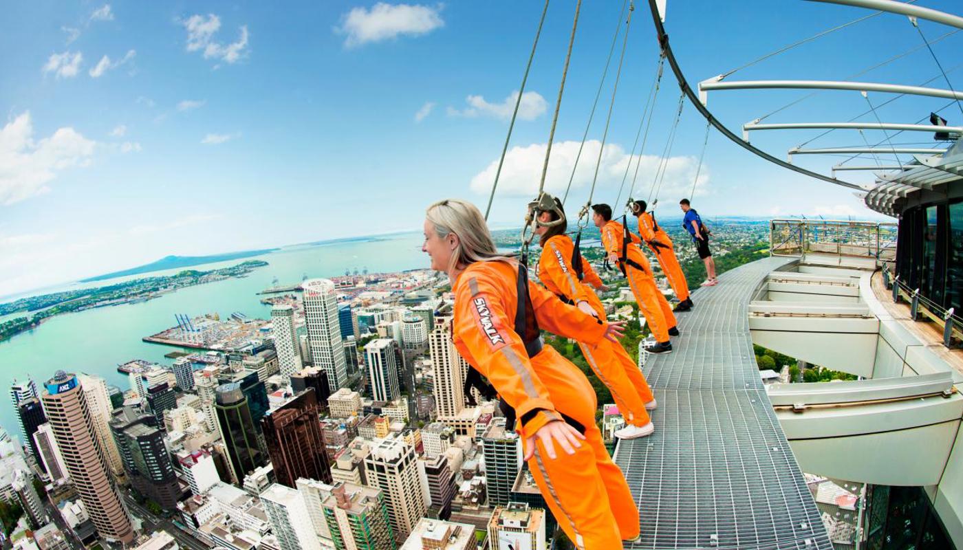 Lean out over the edge.