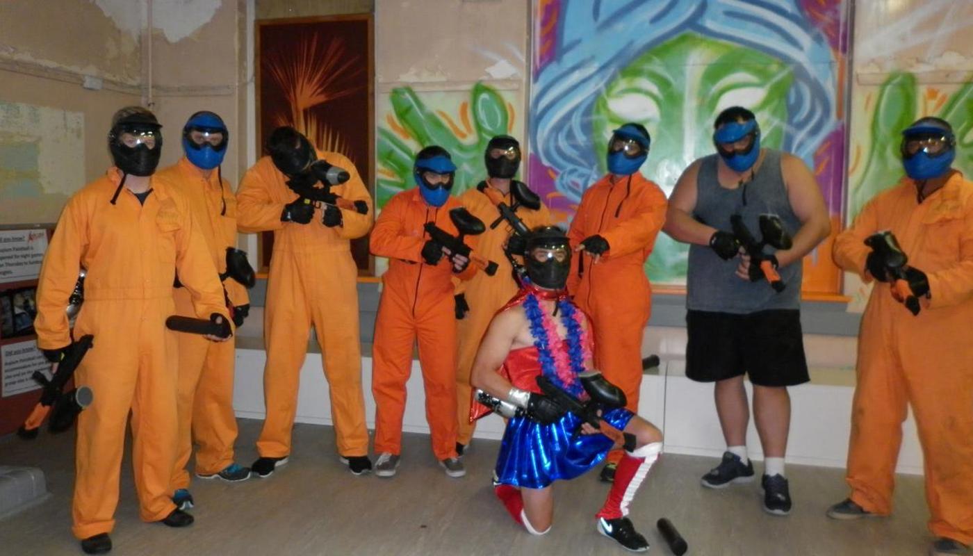 Wonder woman and the crew - creative dress up - Only at Asylum Paintball