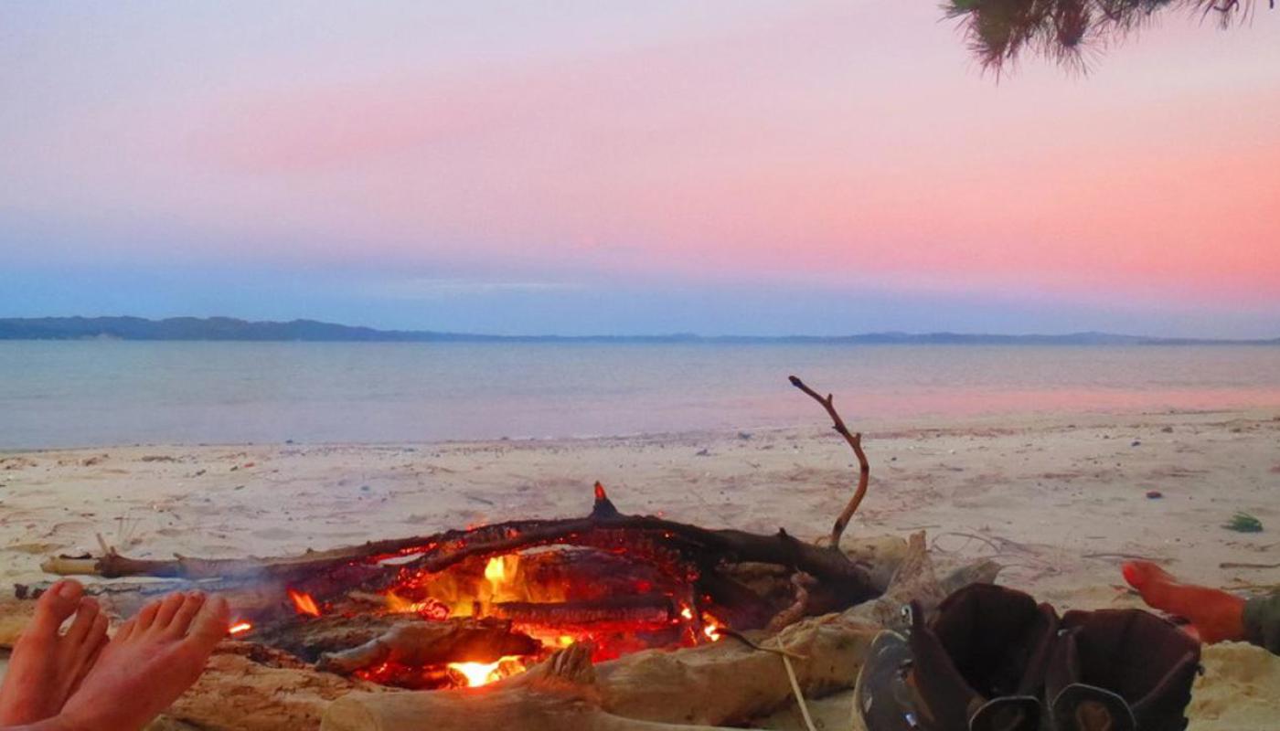 FIRE AND FEET BEACH