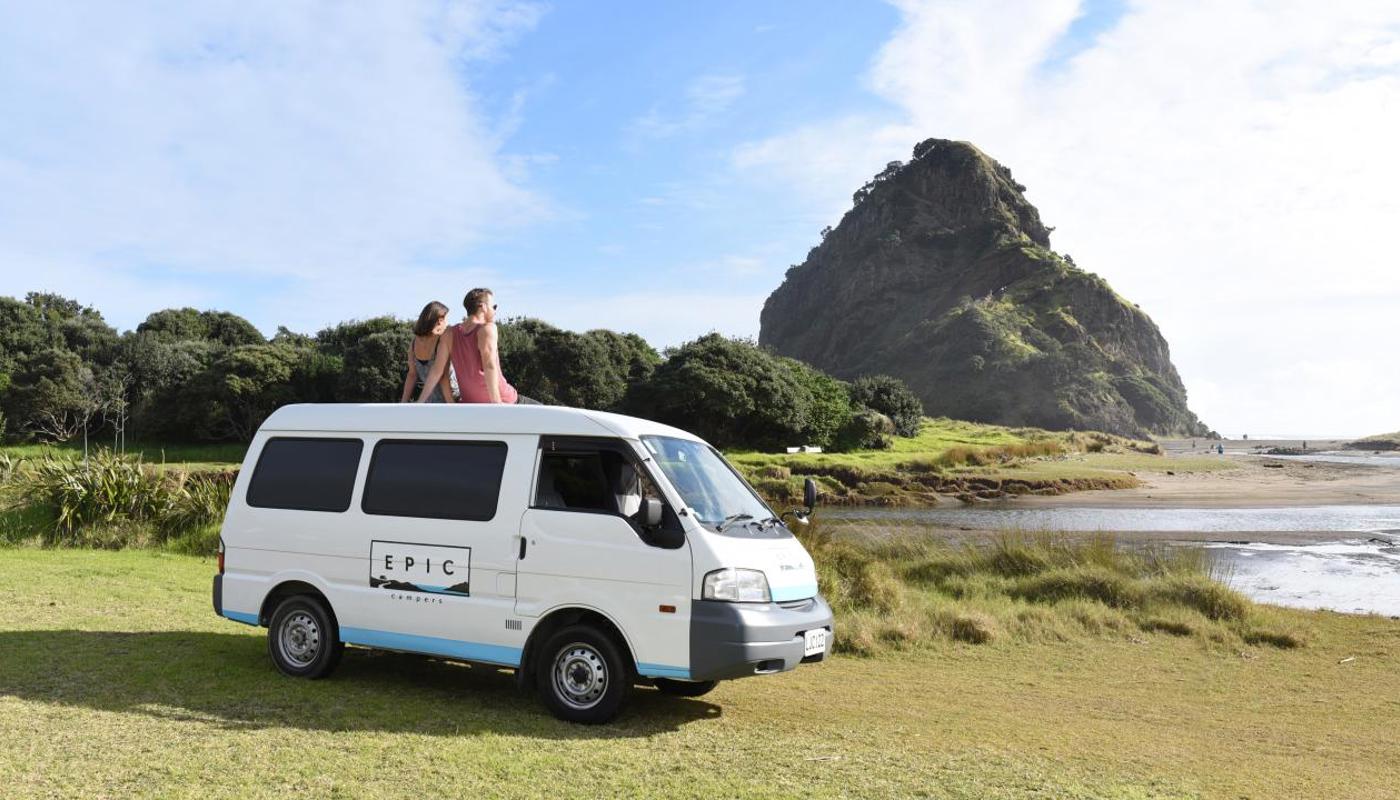 Camper at Piha