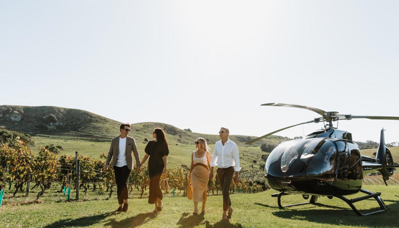 Helicopter to Waiheke Island Vineyards