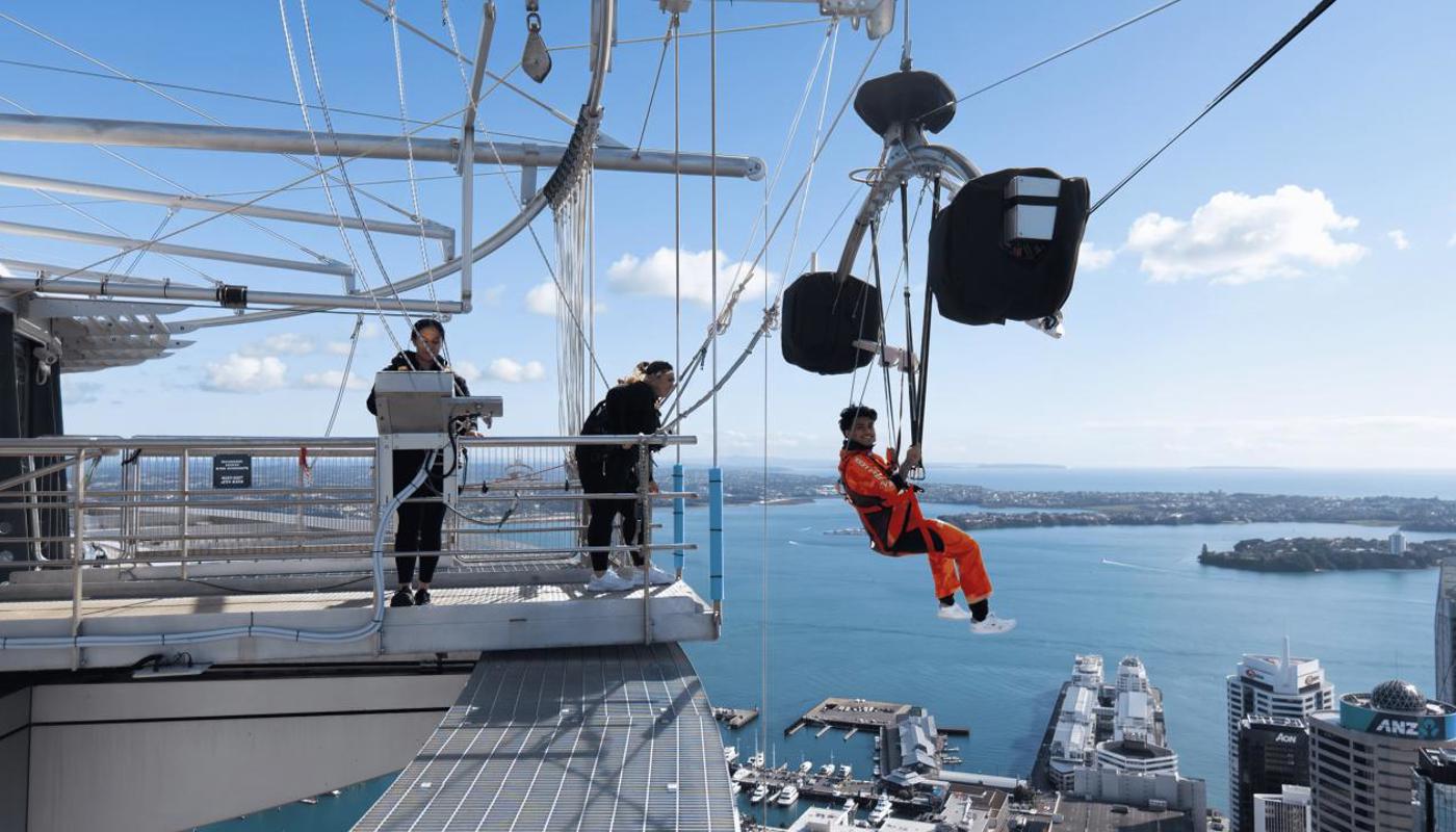 SkyJump launch position. 192m above the ground.