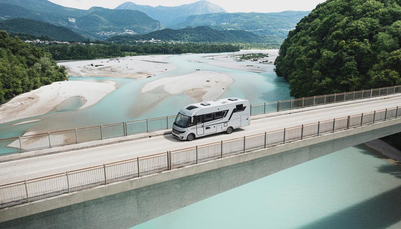 A Roam motorhome in the wild