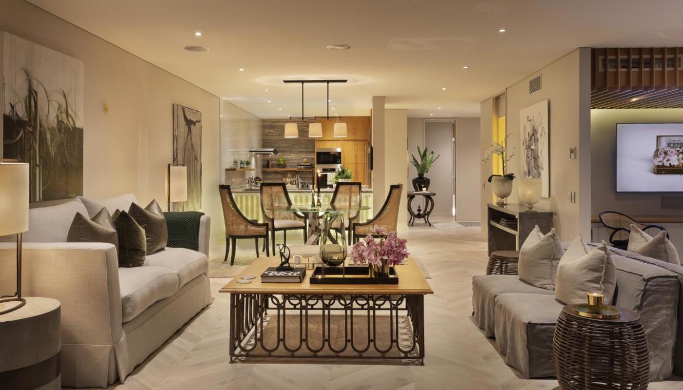 Open plan living, kitchen, dining & media room