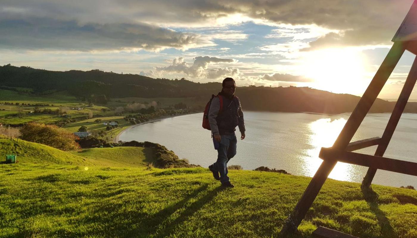 The view from the trig during sunset