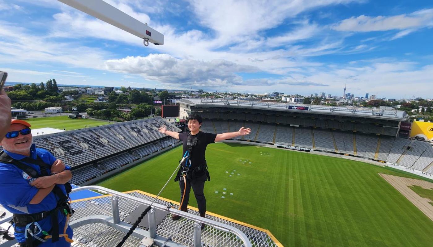 Come Hang Out with us 34 meters above the Eden Park hallowed turf.