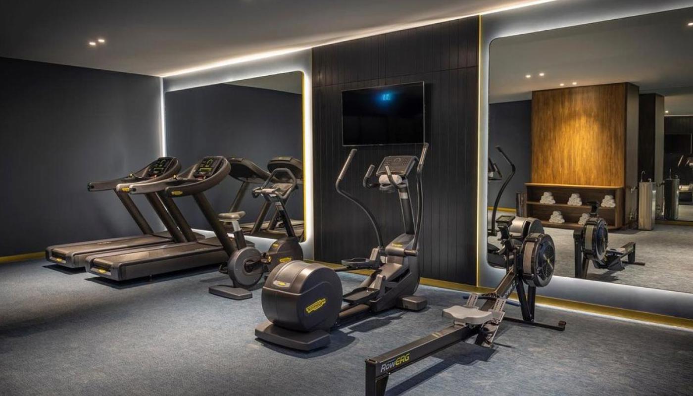 Keep your health and fitness in check with our modern fitness room