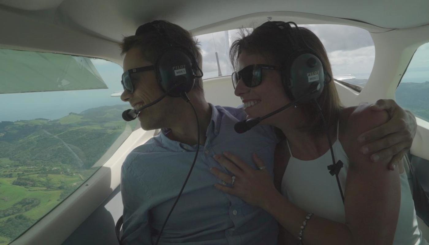 Waiheke Island scenic flight.