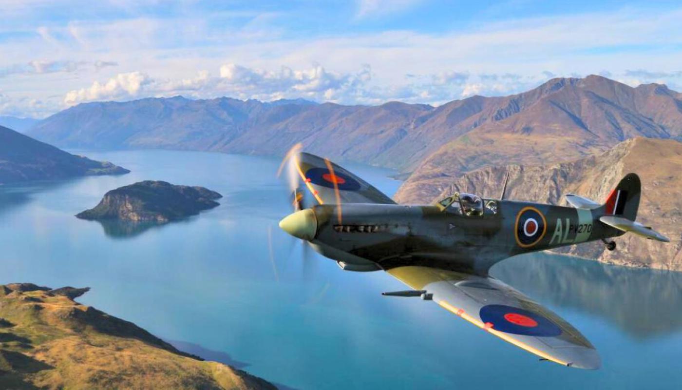 Spitfire warbird over Wānaka