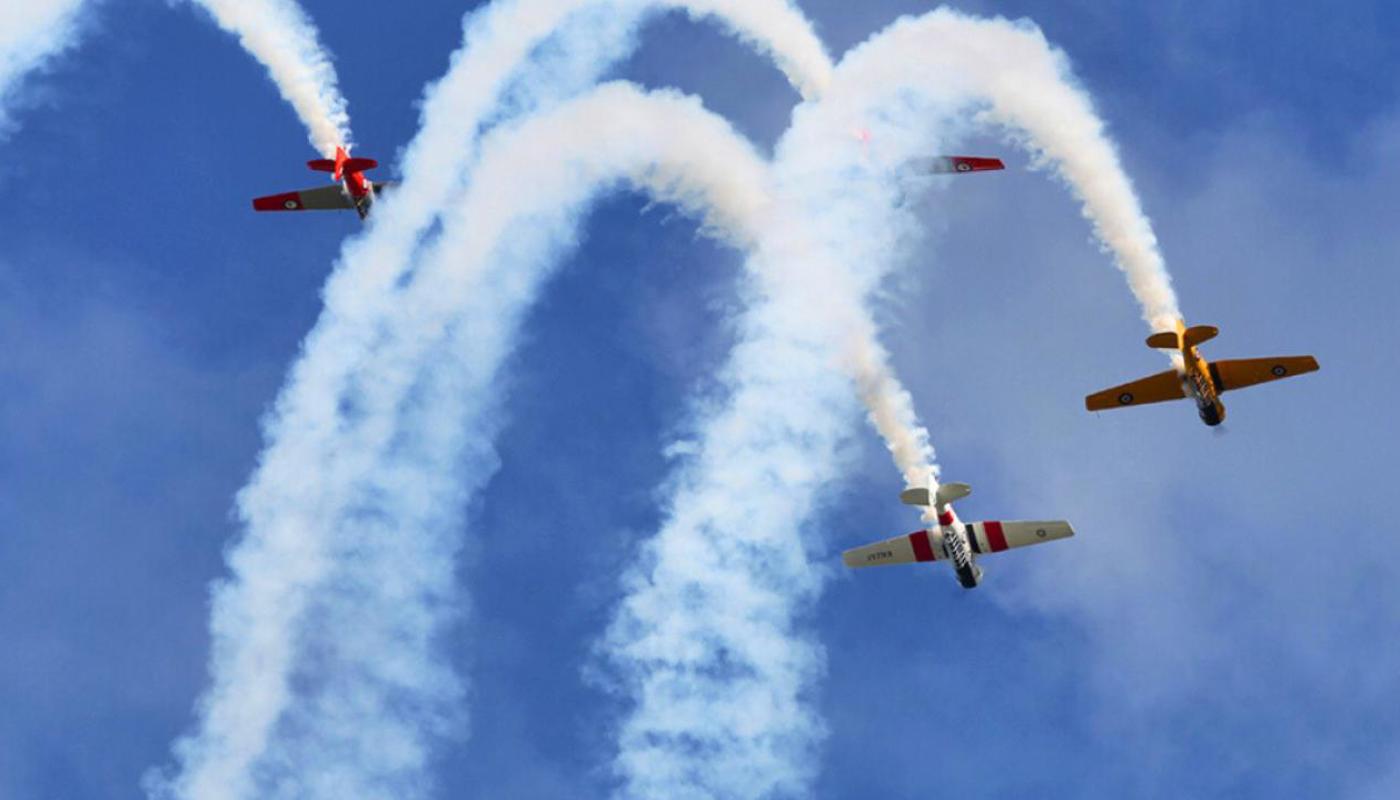 Vintage aircraft in action at Kaikōura & Classic Fighters Airshow